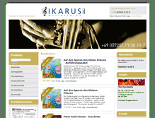 Tablet Screenshot of ikarus-music.de